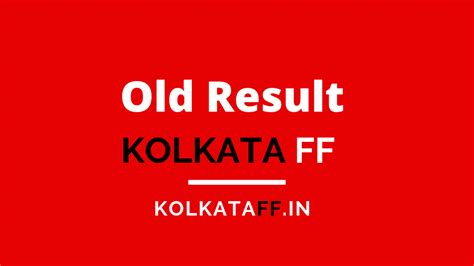 kolkata ff old result.